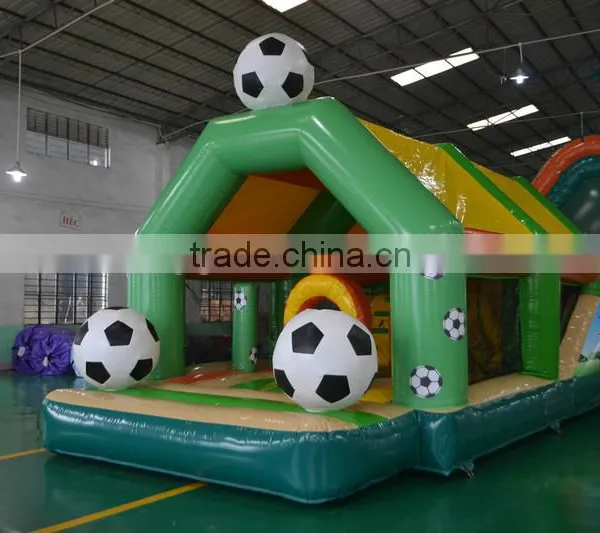 2016 Sunjoy New Design Giant Green Football Inflatable Combo Castle for Sale Outdoor photo-4