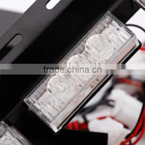 54 LED Amber & White Emergency Vehicle Strobe Lights Car Truck Flash Warning Lights for Front Grille/Deck photo-3