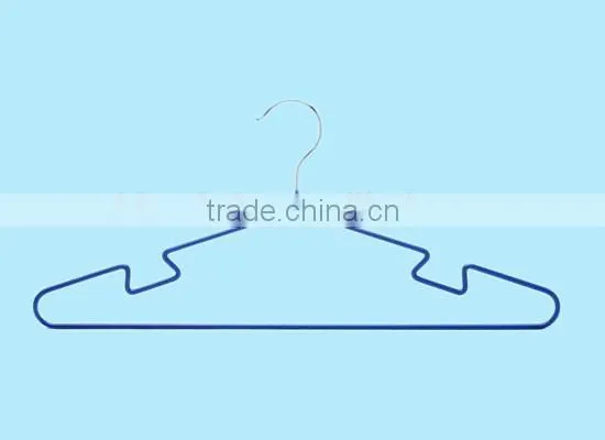 Blue Finished Non-Slip PVC Coated Cloth Hanger photo-4