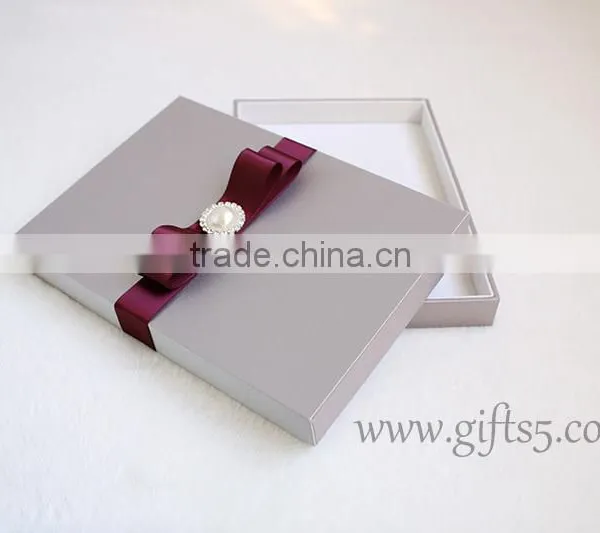 High End Wedding Invitation Box Wedding Gift Boxes in Handmade photo-6