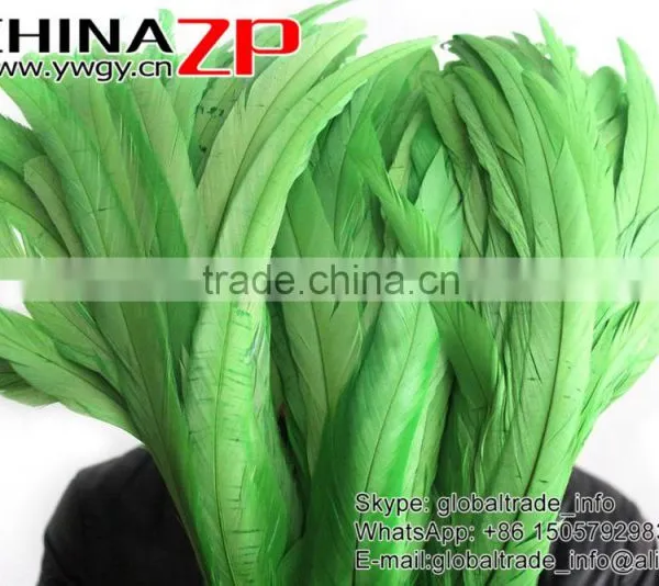 Leading Supplier CHINAZP Bulk Sale Cheap Colored Lime Green Chicken Fully Dyed Roosters Feathers photo-2