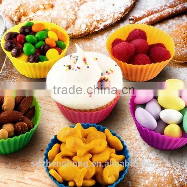 Round Cup Shape DIY Baking Silicone Cake Cup Liners Cupcake Mold photo-3