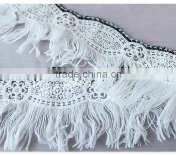 Hot Selling 6.8cm Width Polyester Water Soluble Trim Fringe for Garment photo-5