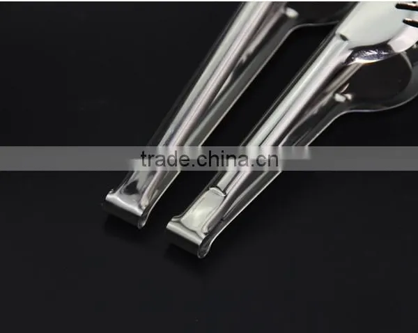 Steak Grip Kitchen Food Vegetable Spring Clip Clamp Stainless Steel BBQ Tongs photo-4