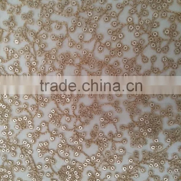 Sequins Embroidery Garment Fabric