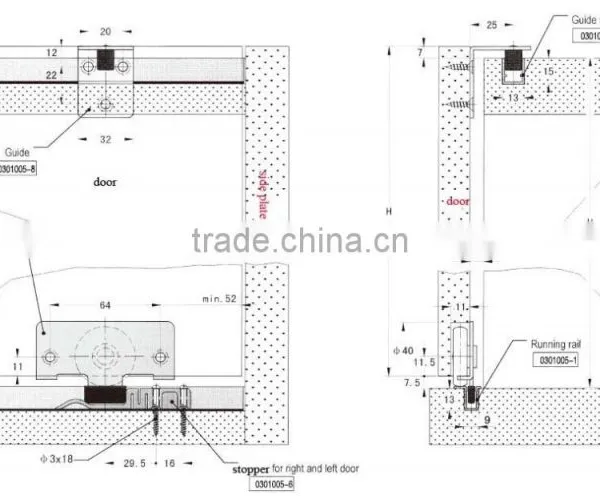 Wardrobe Sliding Door Fittings With Steel and Nylon Sliding Door Fittings photo-2
