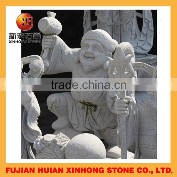 Seven Luck Gods Stone Buddha Statue for Garden Decoration photo-2