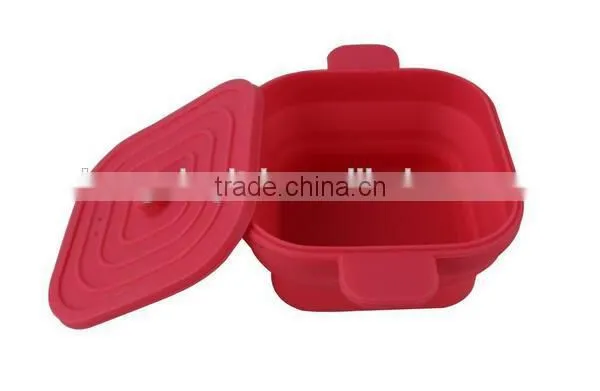 Portable Collapsible Silicon Bowls With Lids photo-2