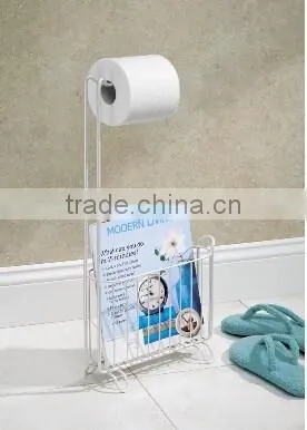 Bathroom Metal Paper Towel Holder And Newspaper or Magazine Rack photo-3