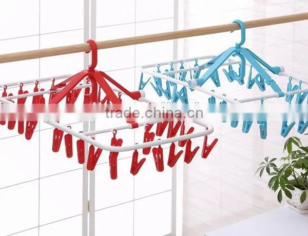 Wholesale Stock 360 Degree Rotate Foldable Plastic Clothes Hangers photo-6