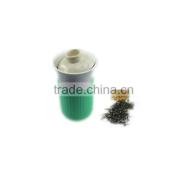 Disposable High Quality Bamboo Fiber Cup With Silicon Sleeve and Bamboo Lid photo-4