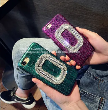 Imitation PU Leather Hard Cell Phone Cover Case Shell Diamond Mobile Phone Cases for IPhone7/7Plus/6/6s/6plus/6splus photo-4