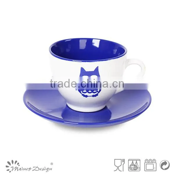 Set2 Black and White Tea Cup and Saucer photo-3
