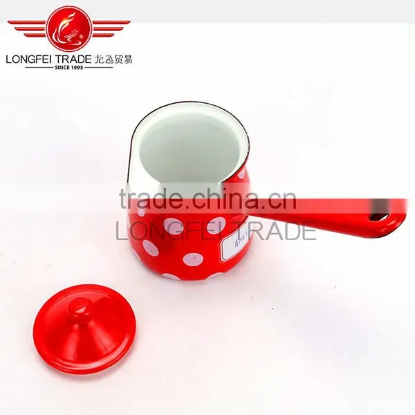 OEM Enamel Coffee Pot/coffee Jug With Long Handle photo-3
