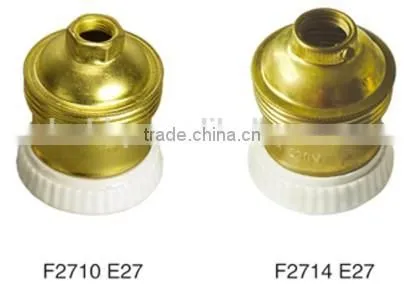 Hot Sale Copper Alluminium Iron Golden Lamp Holder Base Light Bulb Socket Cap E26 E27 B22 E14 photo-2