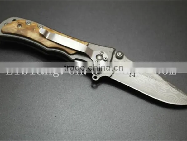 Special Gift for Men 400C Damascus Folding Knife photo-2
