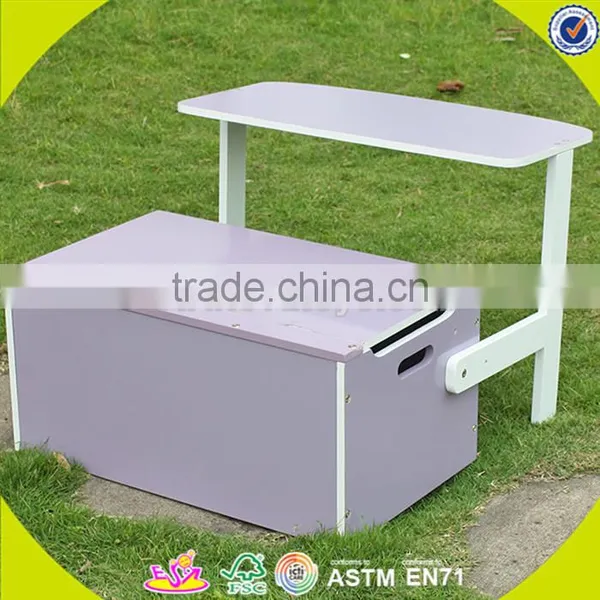 Wholesale Baby Wooden Storage Box Chair Cheap Kids Wooden Storage Box Chair Popular Children Wooden Storage Box W08G017A photo-2