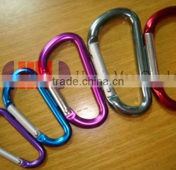 D Shaped Aluminum Carabiner Mini Keychain photo-3