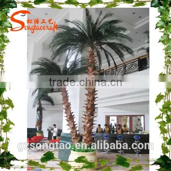 Gaungzhou Songtao Supplier Artificial Palm Tree Fake Plame Tree Fiberglass Artificial Palm Tree photo-3