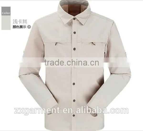 2017 Cheap Price and High Quality Summer UV Protection Outdoor Hiking Long Sleeve Shirt Quick Dry Men Camping Shirt photo-2