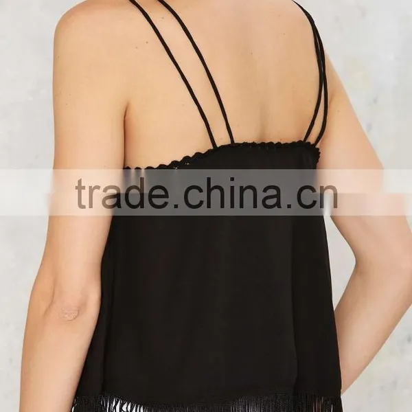 2016 Latest Ladies Summer Well Thread Fringe Cami Top HST8053 photo-5