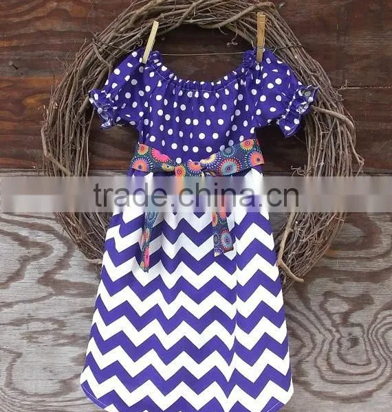 Hot Sale Baby Girls Stripe Dress With Printed Children's Boutique Clothes Toddler Girls Peasant Dress For Summer Clothes DR6828 photo-3