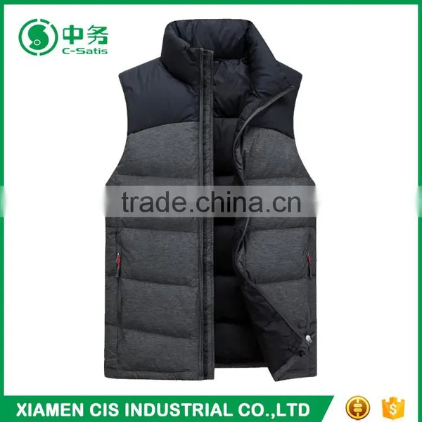 Hot Selling Custom Logo Winter Thick Warm Cotton Padded Down Vest for Man photo-4