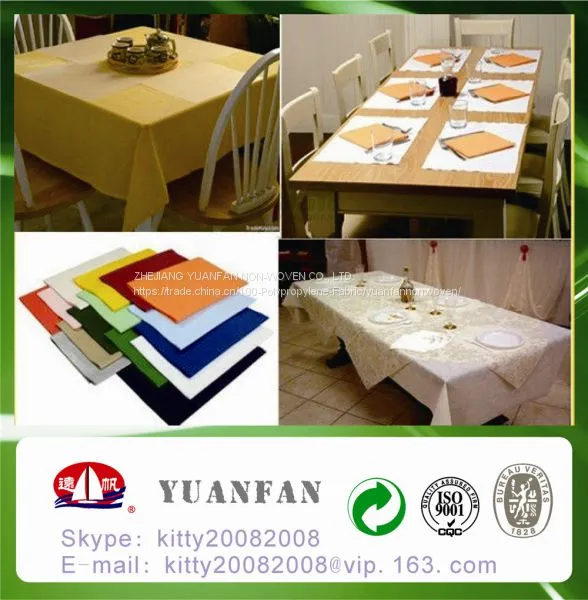 PP Spunbond Nonwoven Fabric for Table Cloth / Table Runner 60gsm