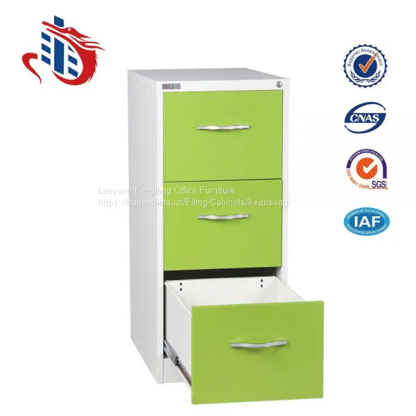 China Manufacturer 3 Drawers Office Steel Filing Cabinet photo-4