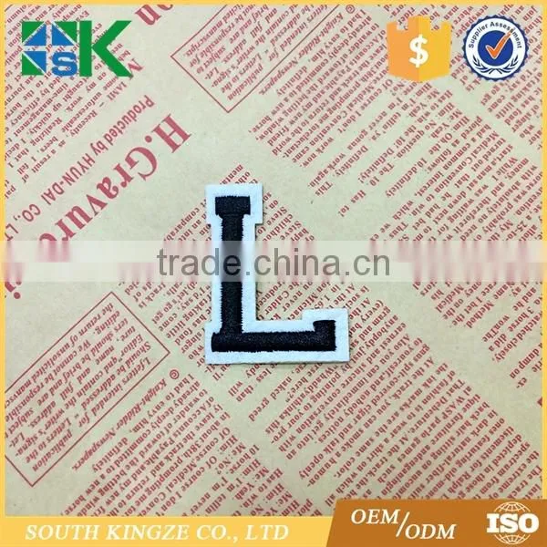 Black Letters A-Z Embroidered Motif Applique Iron On Patches Patch Sew Clothing photo-3