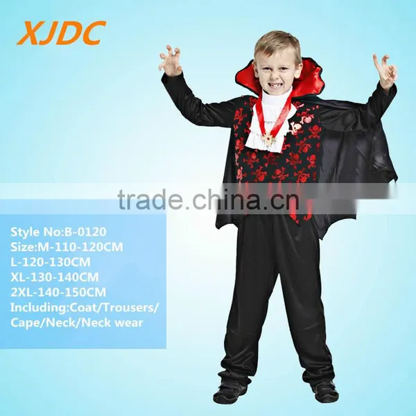 Black Hooded Long Robe Style Child Vampires Costume for Party Time photo-2