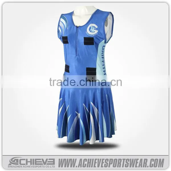 Custom Green Color Netball Dress Uniform, Cheerleader Costume photo-3