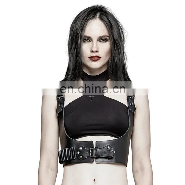 Gothic Punk Rave Hard Leather Underbust Harness S-205 photo-2