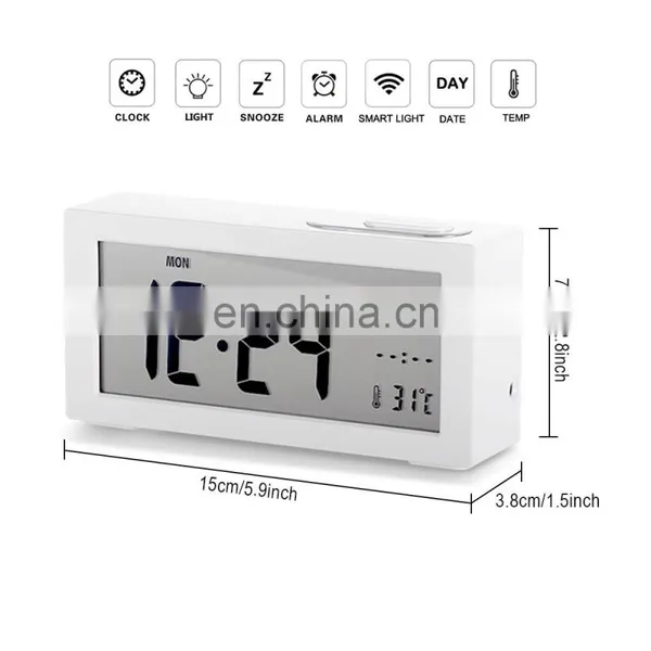 2017 New Large LCD Electronic Digital Morning Clock With Calendar and Temperature for Home photo-2