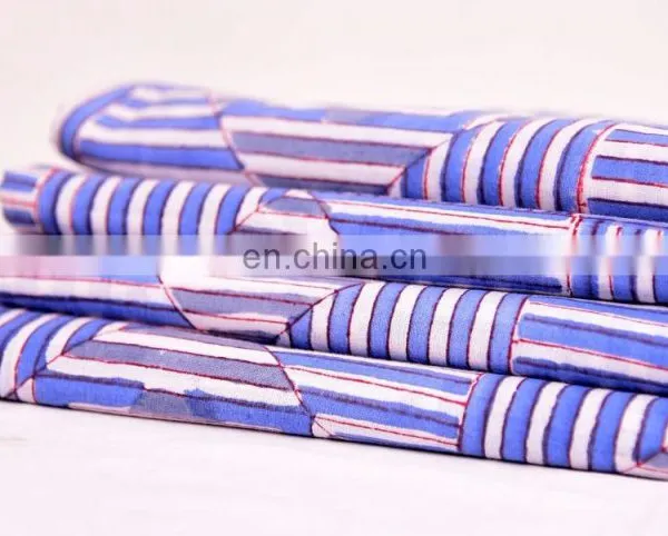 Dressmaking Sewing Fabric By Meter Indian Latest Hand Block Cotton Fabric Crafting