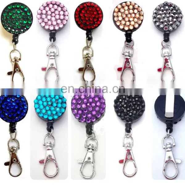 Fashion Bling Bling Rhinstone Studded Retractable Rhinestone Lanyard photo-3