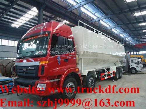High Quality and Competitive Price FOTON AUMAN 8*4 LHD 40m3 20tons Bulk Feed Delivery Truck for Sale photo-2