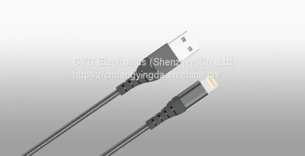 MFi Lightning Cable With Aluminum Connector and Metal Nylon Braided Cable, 1m/1.8m 2.4a photo-4