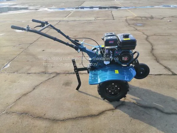Mini Power Tiller Blue Color Gasoline / Diesel Mini Farm Tractor photo-3