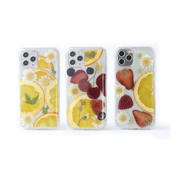 Glitter Phone Cover With Real Fruit Phone Case Epoxy Sticker IMD Phone Case Dried Fruits Mobile Case Mobile Cover photo-3
