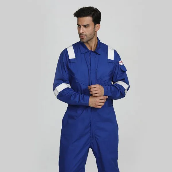 Multi-pocket Men's Offshore Fire Retardant Work Coveralls photo-2
