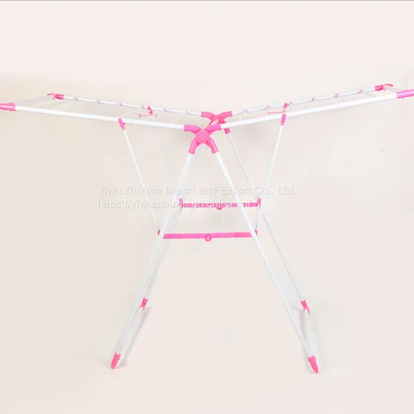 Installation-free Folding Butterfly-shaped Floor Drying Rack Room Built-in Shelf photo-2