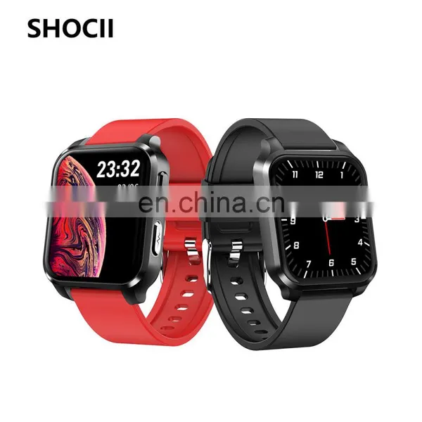 ECG PPG Monitor Body Temperature Blood Oxygen Detection Rubber Watch Band Pedometer Calories Milage E90 ECG PPG Smart Watch photo-2
