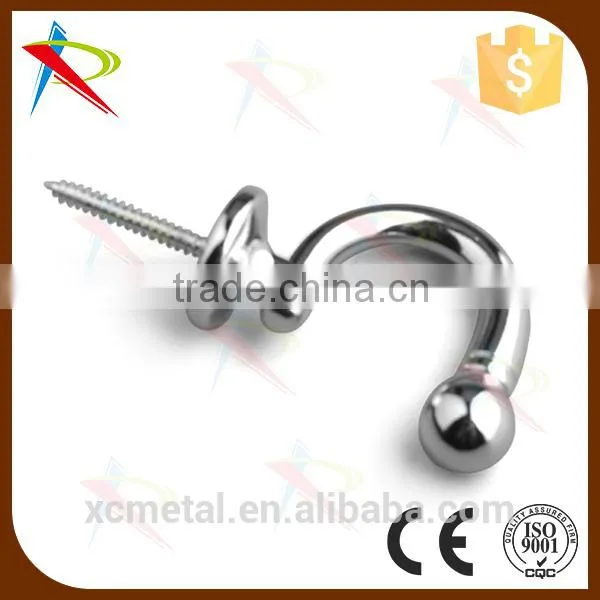 Fancy & Decorative Quality Magnetic Chrome Ball End Curtain Tieback/tassel Hooks /drapery Hooks photo-2