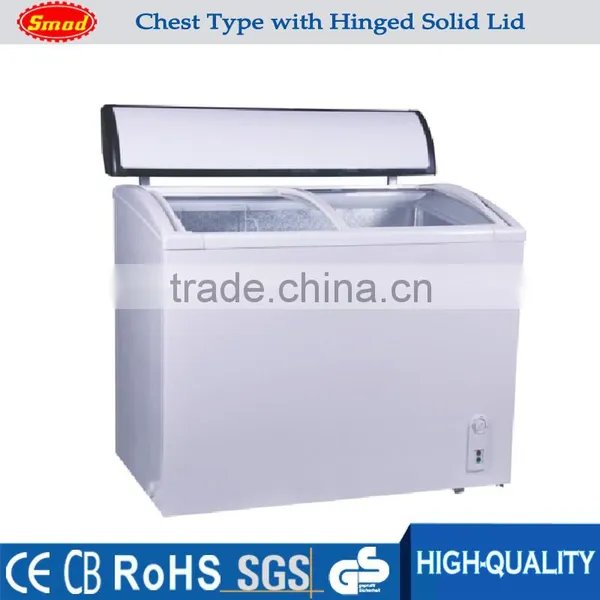 Sliding Curved Glass Door Small Size Display Chest Freezer photo-4