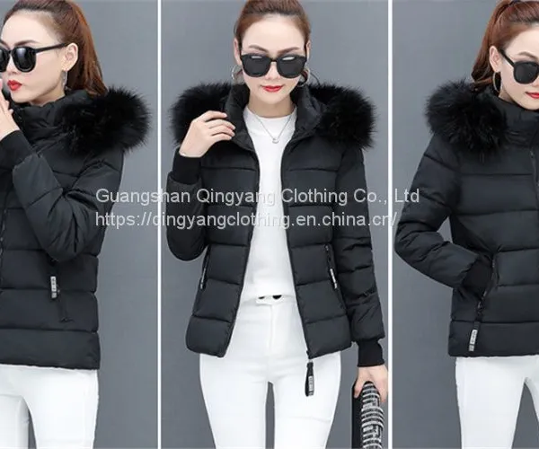 Winter Warm Cotton Padded Jackets Hooded Female Down Jacket Thick Ladies Down Coat Plus Size Puffer Jacket Women