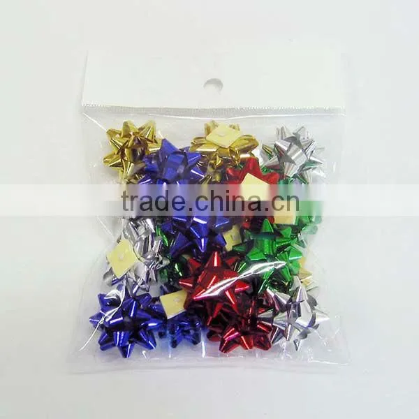 Black Per-make Plastic Ribbon Star Bows for Gift Packing Festival Decorative photo-5