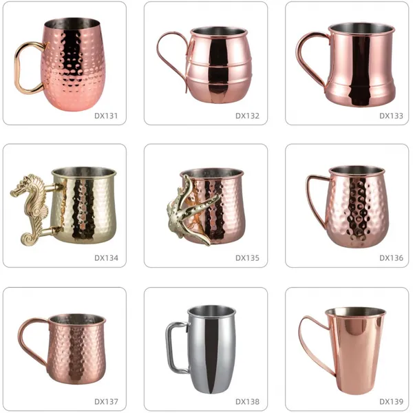 Copper Moscow Mule Mugs 100% Copper Made or Stainless Steel Made All Shapes and Kinds Licor Using Items photo-3