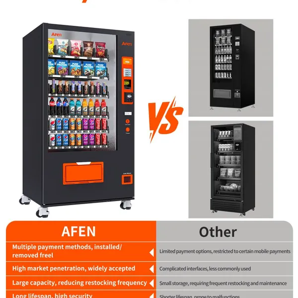 AFEN USA Stock Shipping in 3 Days Automatic Commercial Snack Drink Vending Machine With Card Reader for Snacks and Drinks photo-3