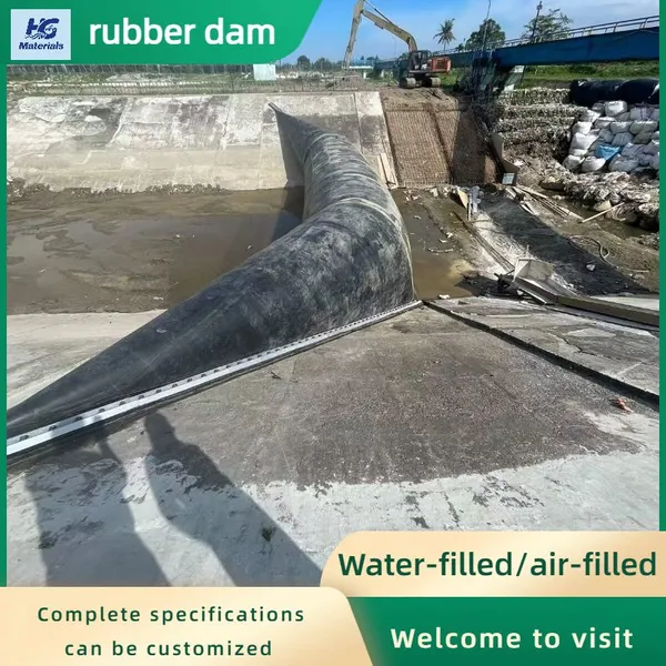 Small River Channel Water Retaining Dam, Ecological Weir Dam, Landscape Water Filling Steel Wire Frameless Integrated Slope Rubber Dam photo-2